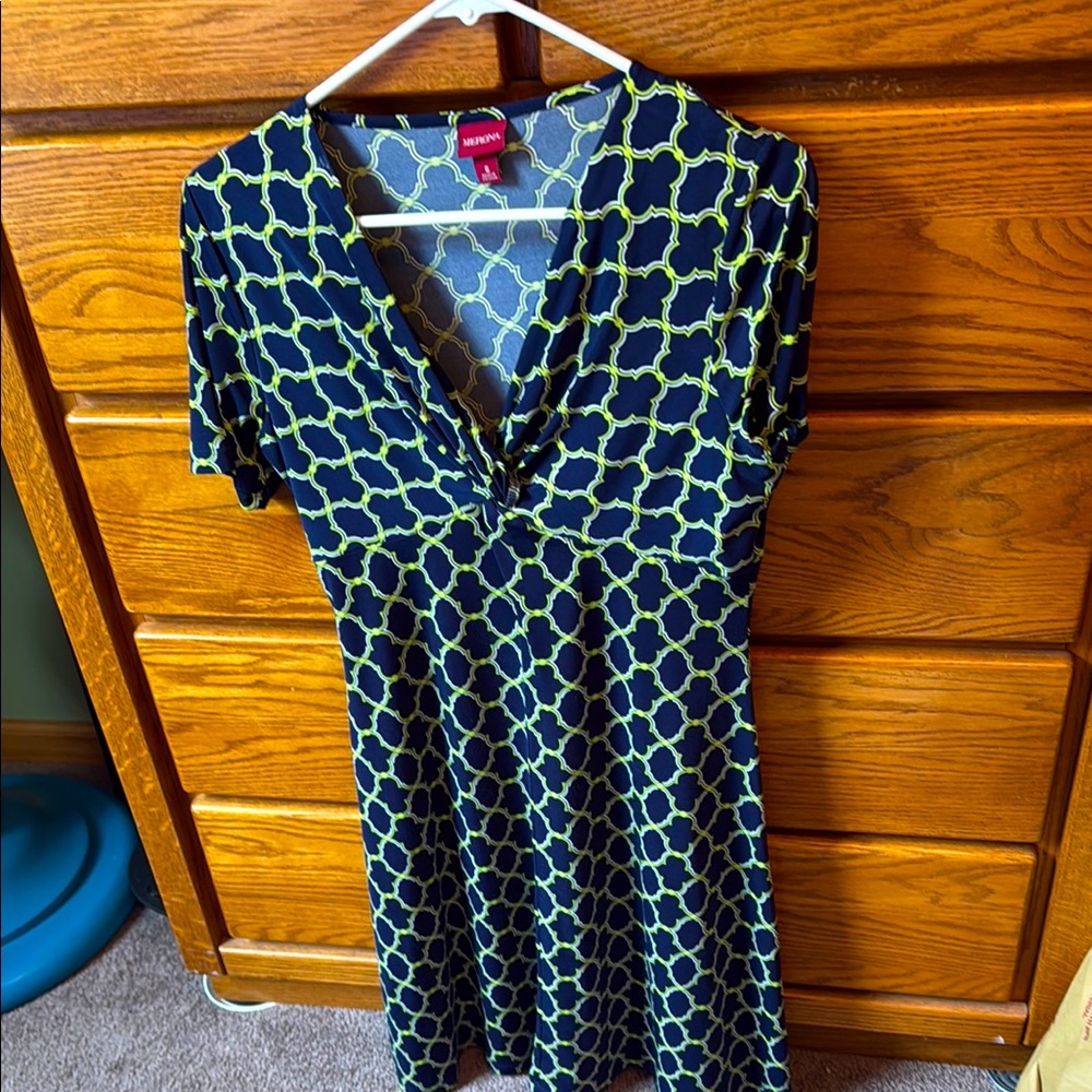 Merona Blue and Lime Patterned Dress